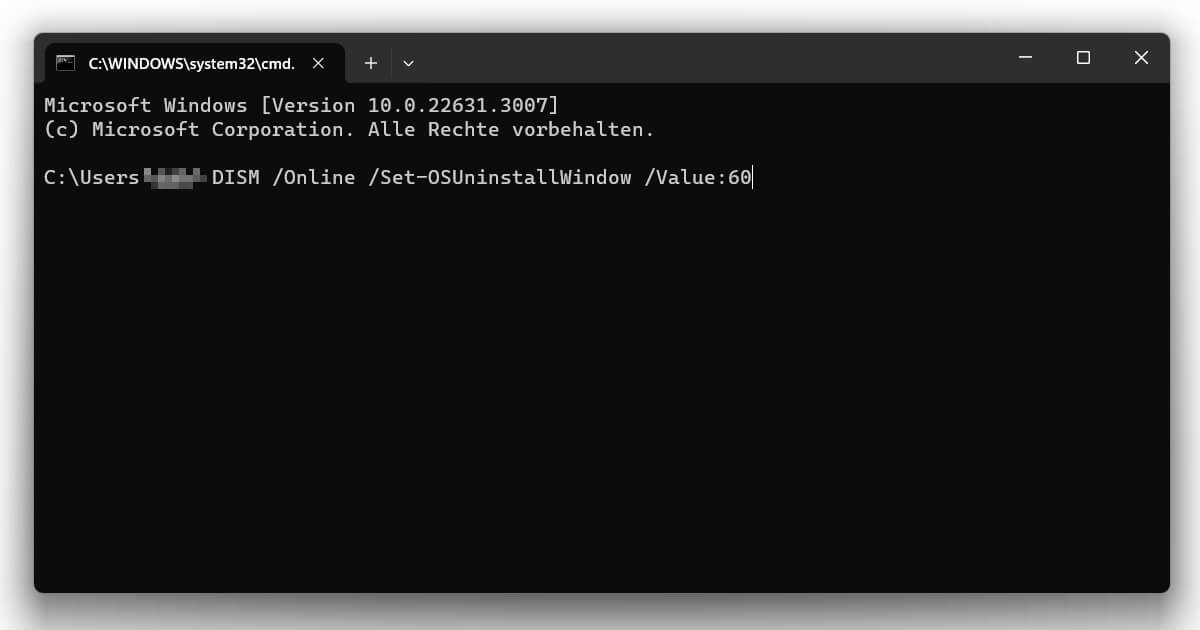 Von Windows 11 auf Windows 10 zurücksetzen nach über 30 Tagen